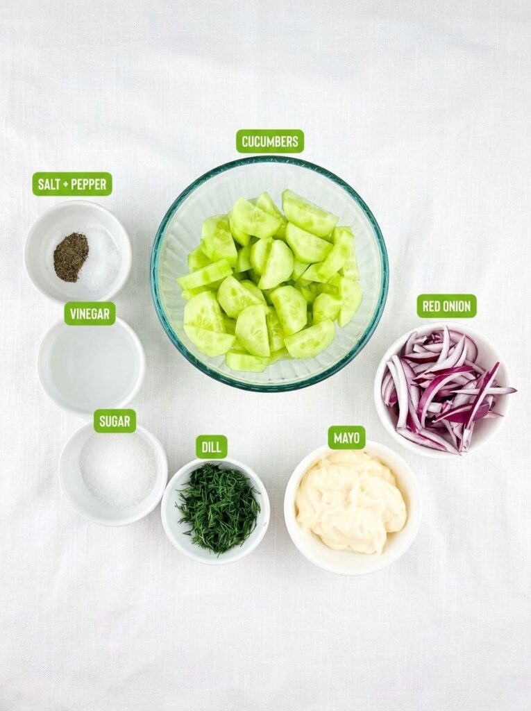 Creamy Old-Fashioned Cucumber Salad with Mayo + Perfect Summer Side