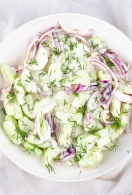 Creamy Old-Fashioned Cucumber Salad with Mayo + Perfect Summer Side