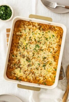 Cheesy Hamburger and Rice Casserole for Family Dinner Fun
