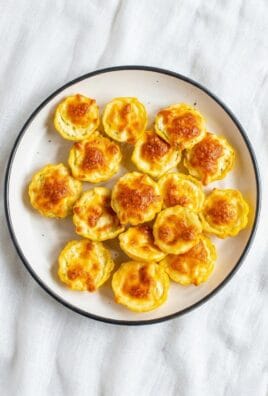 Cheesy Stuffed Pattypan Squash for Snack Time Bites