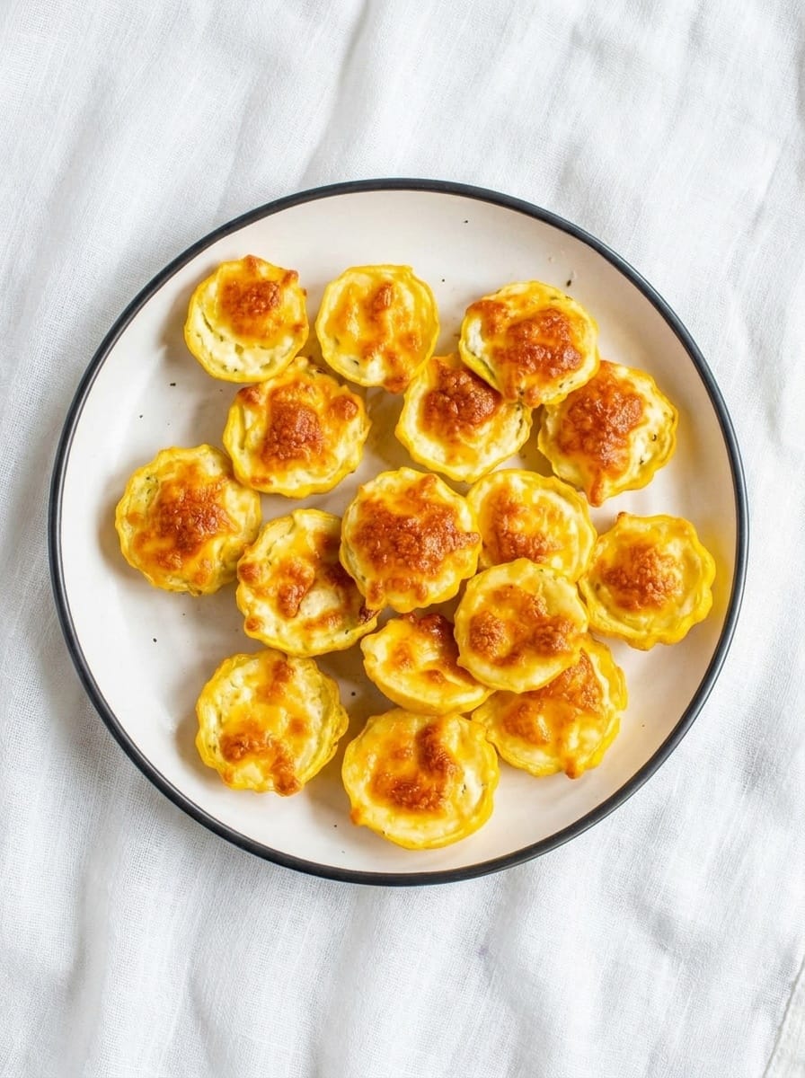 Cheesy Stuffed Pattypan Squash for Snack Time Bites