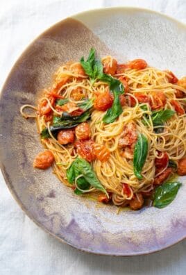 Cherry tomato and basil pasta for quick weeknight meals