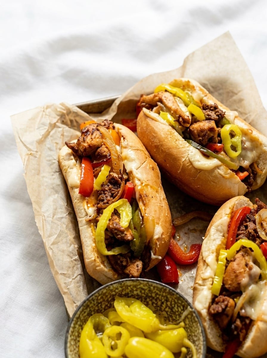 Chicken Philly Cheesesteak for Game Day Delight