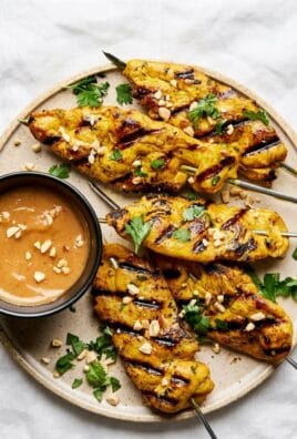 Chicken Satay with Peanut Sauce for a Quick Weeknight Meal