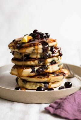 Extra Fluffy Blueberry Pancakes for Weekend Breakfast Bliss