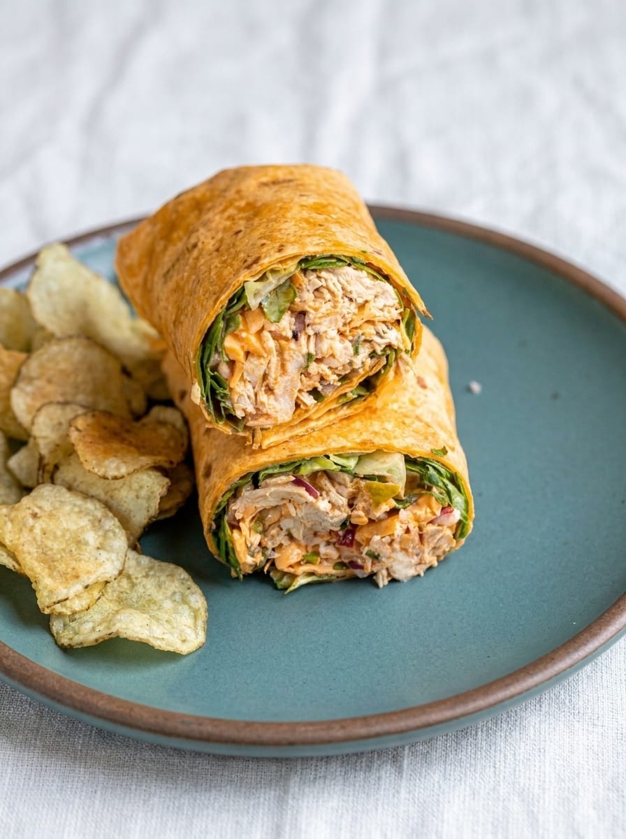 Spicy Buffalo Chicken Wraps for Two + Perfect Game Day Snack