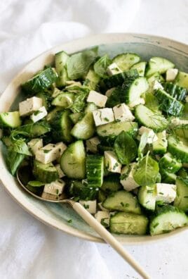 Easy cucumber feta salad for summer gatherings