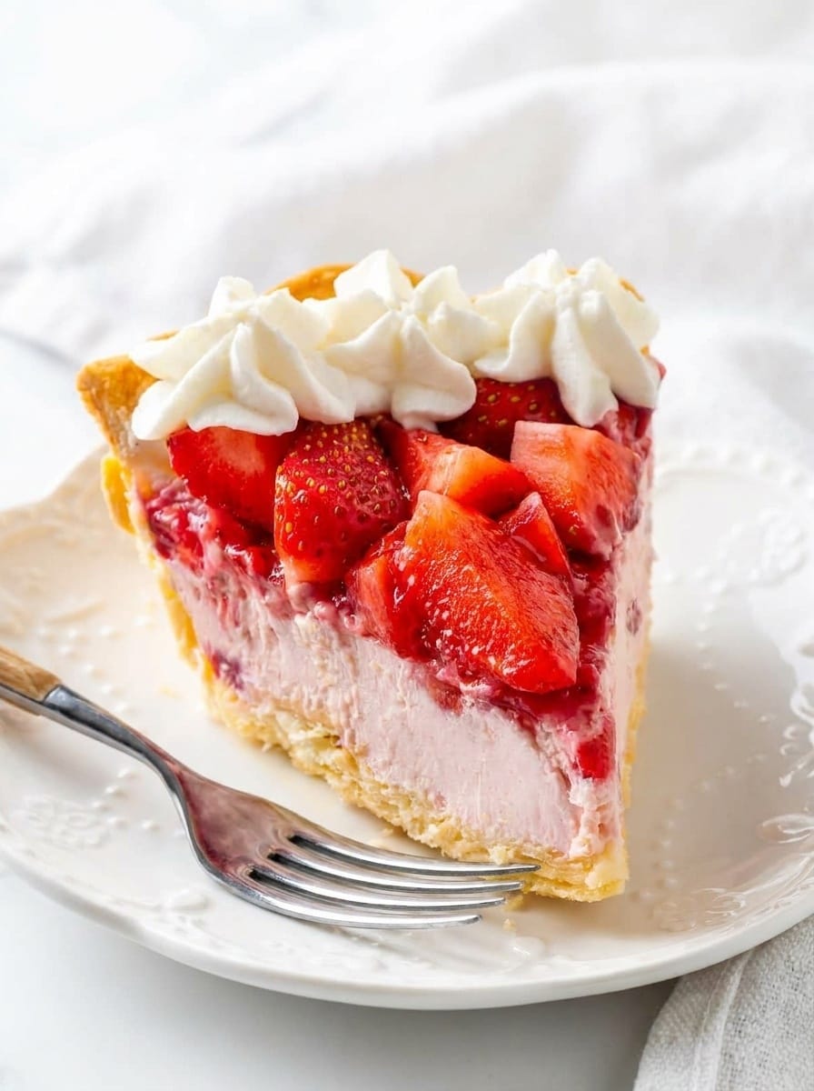 Strawberry Cream Pie for Summer Gatherings Treat