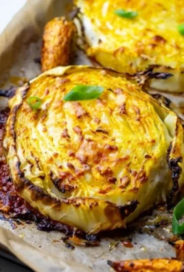 Roasted Cabbage Steaks With Parmesan