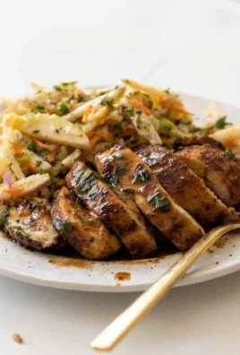 Sticky Apple Cider Chicken with Autumn Slaw